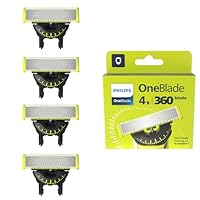 Philips OneBlade Original 360-Klingen, passend für alle OneBlade und Pro Modelle, original von Philips, 4er-Pack (Modell QP440/50)