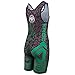 KO Sports Gear Unisex Wrestling Singlet for Youth Wrestlers - Wrestling Singlet for Boys & Girls - Bold Durable Uniform, Stretchy Breathable Material - Green Dragon, Youth Large