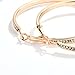 JunXin Eternity Rhinestone Stainless Steel Hoop Earrings Gold Plated Silver Plated,Gift for Women and Girls (Gold)
