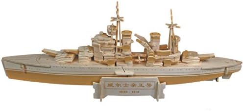 Smilelove 3D Wooden Puzzle Warship Jigsaw Puzzle Toys for Kids (Prince of Wales)