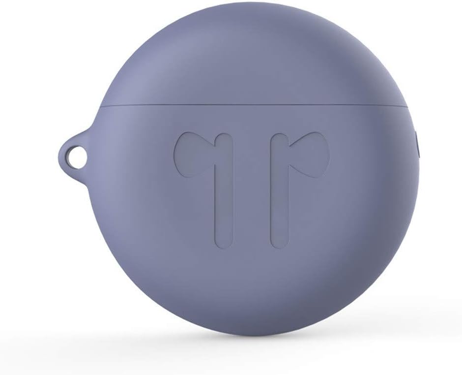 Lukame Silicone Case for Liquid Pocket Thin and Light Case Shockproof Protective Case for Huawei Freebuds 3 Charging Case with Carabiner(Gray)