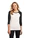 District - Juniors 50/50 3/4-Sleeve Raglan Tee