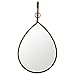 Amazon Brand – Rivet Rain Drop Oval Hanging Wall Mirror, 24 Inch Height, Weathered Finish