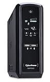 CyberPower CP1350PFCLCD PFC Sinewave UPS System, 1350VA/810W, 10 Outlets, AVR, Mini-Tower,Black