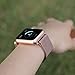 ADWLOF Compatible for Apple Watch Band 42mm 44mm,Stainless Steel Mesh Sport Wristband Loop with Strong Magnetic Closure Strap for iWatch Series 1,2,3,4,5,Rose Gold