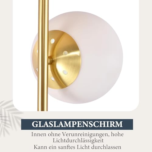 ZMH Modern Floor Lamp Floor Lamp - 3 Lights E27 Design with Ped Switch