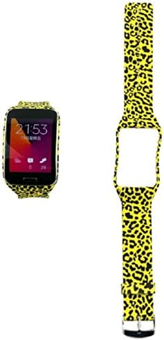Tonsee Leopard Replacement Watch Wrist Strap Wristband for Samsung Galaxy Gear R750, Yellow