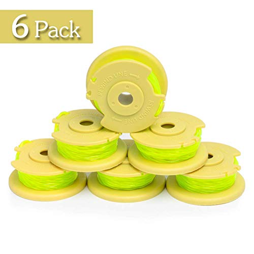 Ryobi One PLUS+ AC80RL3 OEM .080 Inch Twisted Line and Spool Replacement for Ryobi 18v, 24v, and 40v Cordless Trimmers (Pack of 6)