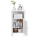 VASAGLE Bathroom Floor Storage Cabinet with Single Door Adjustable Shelf White UBBC45WT