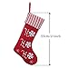 Valery Madelyn 21 inch Sweet Candy Red White Velvet Christmas Stockings with Candy Cane and Stripe Cuff, Themed with Tree Skirt (Not Included)
