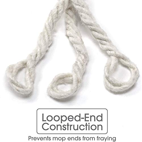 LoopEnd Commercial String Mop Head, 6 Inch Headband, Mop Head
