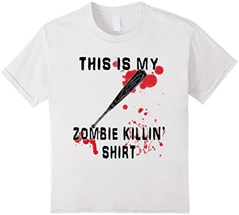 unisex-child This is my Zombie Killin' Shirt - Black | Funny Zombie Tee 6 White