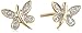 10k Yellow Gold Dragonfly Diamond Earrings (0.005 cttw, I-J Color, I2-I3 Clarity)