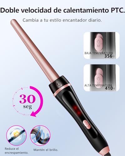 5 in 1 Curling Iron with Heat Brush and Interchangeable Ceramic Barrels (9mm-32mm), Curling Iron Set with Straightening Iron, Instant Heating, Dual Voltage, Gifts for Women