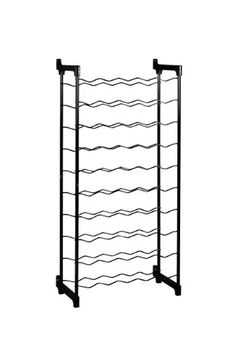 Metaltex USA Inc. Wine Rack, Holds 50 Bottles, Black