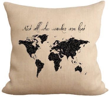 AliHogbenStore Not all who wander are lost #:365 Pillow Case Cushion Cover Home Sofa Decorative 18 X 18 Squares