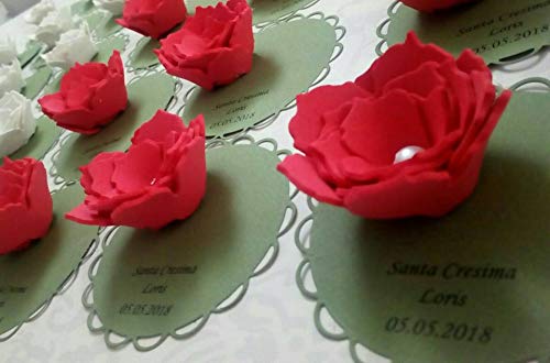 Segnaposto Con Fiore In Gomma Crepla Amazonit Handmade