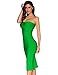 Women's Midi Cocktail Dresses Strapless Bandage Bodycon Dress Wedding Party Dress
