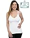 Kindred Bravely Simply Sublime Maternity & Nursing Tank with Built-in Bra (White, Large)