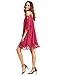 Milumia Women's Summer Cold Shoulder Crochet Lace Sleeve Loose Beach Dress Rose M