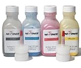 (NOV. 2011 New Upgraded Chips - Made in USA) Samsung CLP-320, CLP-325W, CLX-3185FW (CLP320, CLP325, CLP3185) Toner CLT-K407 CLT-C407 CLT-M407 CLT-Y407 Toner Refill Kit Combo - 4pk (BCMY)