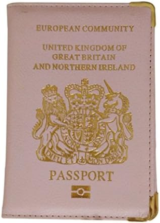 JYS New UK European Passport Holder PU Leather Protector Cover Wallet with Pockets