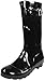 NORTY Women's Hurricane Rain Boots - Mid-Calf Length - Glossy Matte Waterproof Rubber Shoes