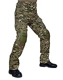 TACVASEN Tactical Airsoft Paintball Shooting Cargo Ripstop Combat Unifrom Camo Pants for Men Multicam/CP