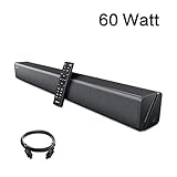 Soundbar, GooDee 30-Inch Home Theater 60 Watt Sound bar for TV, 2.0 Channel Bluetooth 5.2 Wireless Audio Speaker, Support Optical/RCA/AUX, Wall Mountable