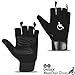 Rebz Wheelchair Full Thumb Fingerless Gloves Ideal Choice for Active Lifestyle Wheelchair Gloves for Men Non Slip Grip to Boost Mobility Breathable Wheelchair Gloves for Intense Sports- Racing