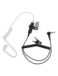 COISOUND Radio bidireccional Auricular Cancelación de ruido Auriculares de seguridad transparentes Walkie Talkie Auricular Pin de 3,5 mm Receptor / escuchar SOLAMENTE para cualquier radio de un solo pin de Motorola Kenwood ICOM