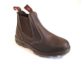 Redback Men's Safety Bobcat USBOK Elastic Sided Steel Toe Dark Brown Leather Work Boot (7.5 AU 3E (8.5 M US Men))