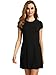 ROMWE Women's Short Sleeve Shirt Casual Swing Dress Black XXL