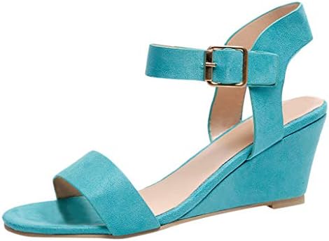 Gyouanime Women Mid Heel Sandals Office Sandals Slippers Buckle Strap Roman Shoes Sandals Outdoor Workout Sandals Shoes