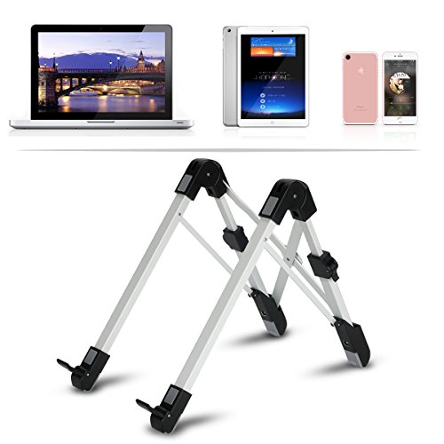 3 in 1 Laptop Tablet and Cell Phone Stand, Megainvo Universal iPad Stand, Portable and Foldable Ergonomic Desktop Stand, Holder Mount for MacBook, Notebook, Computer, PC, iPad, Tablet