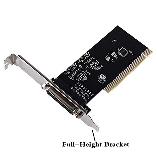 QNINE PCI Parallel Port Expansion Card, PCI to DB25 LPT Converter Adapter Controller Desktop PC Printer Low Profile Bracket