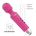 Luxsire Cordless Therapeutic Wand Massager Waterproof Elegant Power USB Rechargeable 8 Powerful Speeds & 20 Pulsating Patterns Vibration For Muscle Aches & Sports Recovery (Pink)