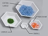 Hexagonal Weighing Boats, W-H38-WA-50, 38mm, small, White Anti-static, pack of 50
