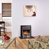 Dimplex Detroit Deluxe Optiflame Chrome Electric Fireplace 2kW Fan Heater view 2