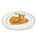 BloominGoods 50 Plastic Disposable Dinner Plates | 10.25 inches White with Gold Rim Real China Look | Ideal for Weddings, Parties, & Catering | Heavy Duty & Non Toxic (50-Pack)