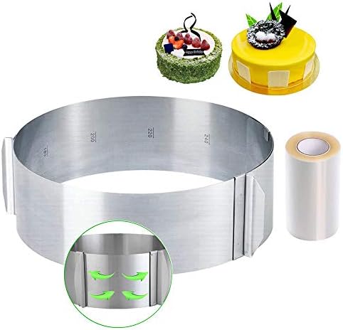 Cercle à Gâteaux Réglable avec Echelle Ø 16-30cm Cercle à Pâtisserie Extensible en Acier Inoxydable Moule Cadre Rond pour Mousse Dessert Pâtisserie, Hauteur 8cm - Cuisine A Vivre Cercle à Gâteaux Réglable avec Echelle Ø 16-30cm Cercle à Pâtisserie Extensible en Acier Inoxydable Moule Cadre Rond pour Mousse Dessert Pâtisserie, Hauteur 8cm