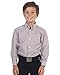 Gioberti Boy's Long Sleeve Plaid and Stripe Dress Shirt