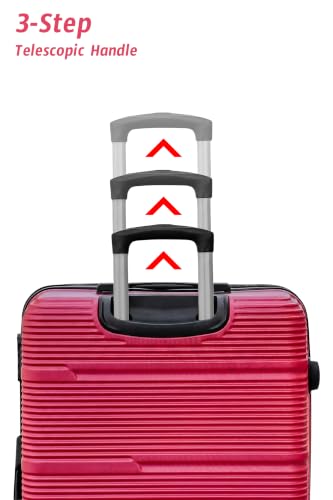 ZAAPPY Hard Shell Horizon Line ABS Lightweight 32 Inch (36-40kg) Luggage, Combination Lock Suitcase