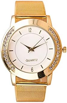 Gorday Watches for Women On Sale Clearance,Women Crystal Analog Quartz Watch Fashion Wrist Watch Casual Business Bracelet Watches Gift,Round Dial Case Stainless Steel Band Watches