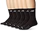New Balance Men's 6 Pack Core Crew Socks,Black,Shoe Size: Men's 9-12.5 (Large)