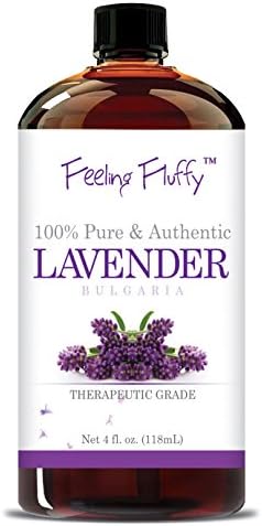 Feeling Fluffy 100% Pure Lavender Essential Oil - Large 4 oz (118 ml) - Therapeutic Grade Aromatherapy Oil - Perfect to Add to Dryer Balls