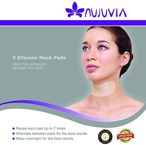 2 Silicone Neck Pads - Neck Tape for Wrinkles - Diminish the Appearance of Turkey Neck and Crepey Skin Overnight