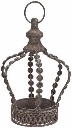Rustic Metal Hanging Crown ~ Lantern Style
