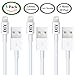 iPhone Charger, Cell Phone DIY [Set of 3] [Long 6 ft / 2M] Lightning to USB Charge and Sync Cable for iPhone 6 6Plus 5S 5C 5, iPod touch 5th gen, Extremely Durable with!