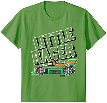 Kids Kids LIttle Racer Green Open Wheel Racecar T-shirt 12 Grass